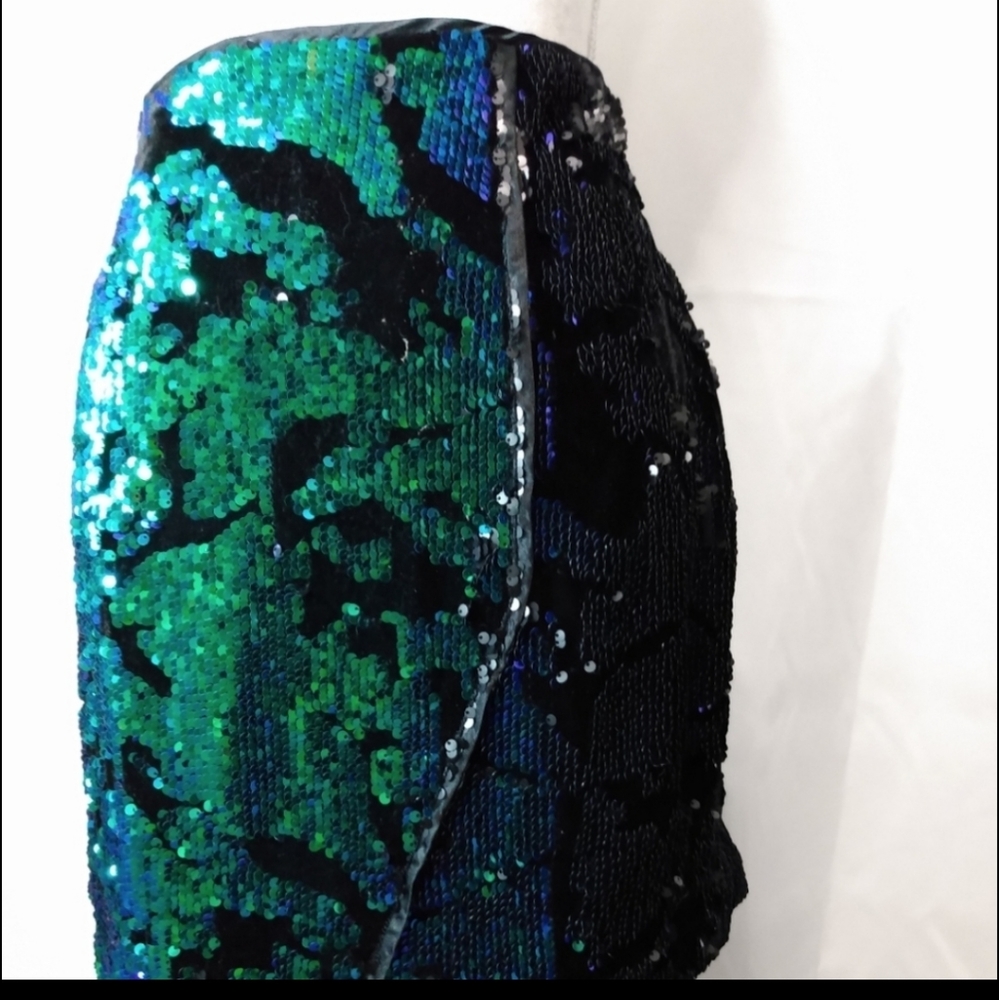 Forever 21 sequin and velvet skirt